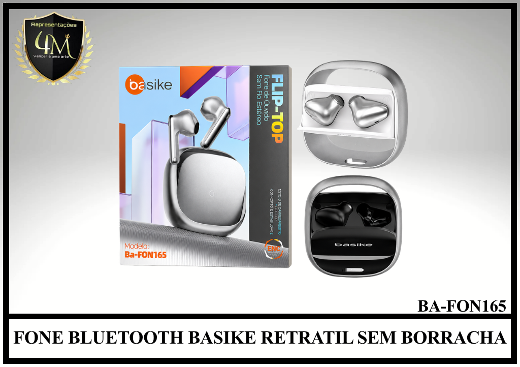 D079 - FONE BLUETOOTH BASIKE RETRATIL SEM BORRACHA BA-FON165