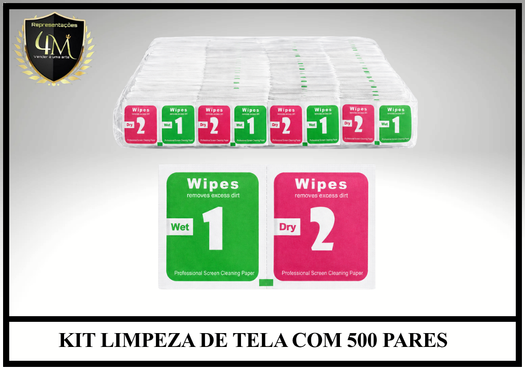 LIM 01 KIT LIMPEZA DE TELA COM 500 PARES