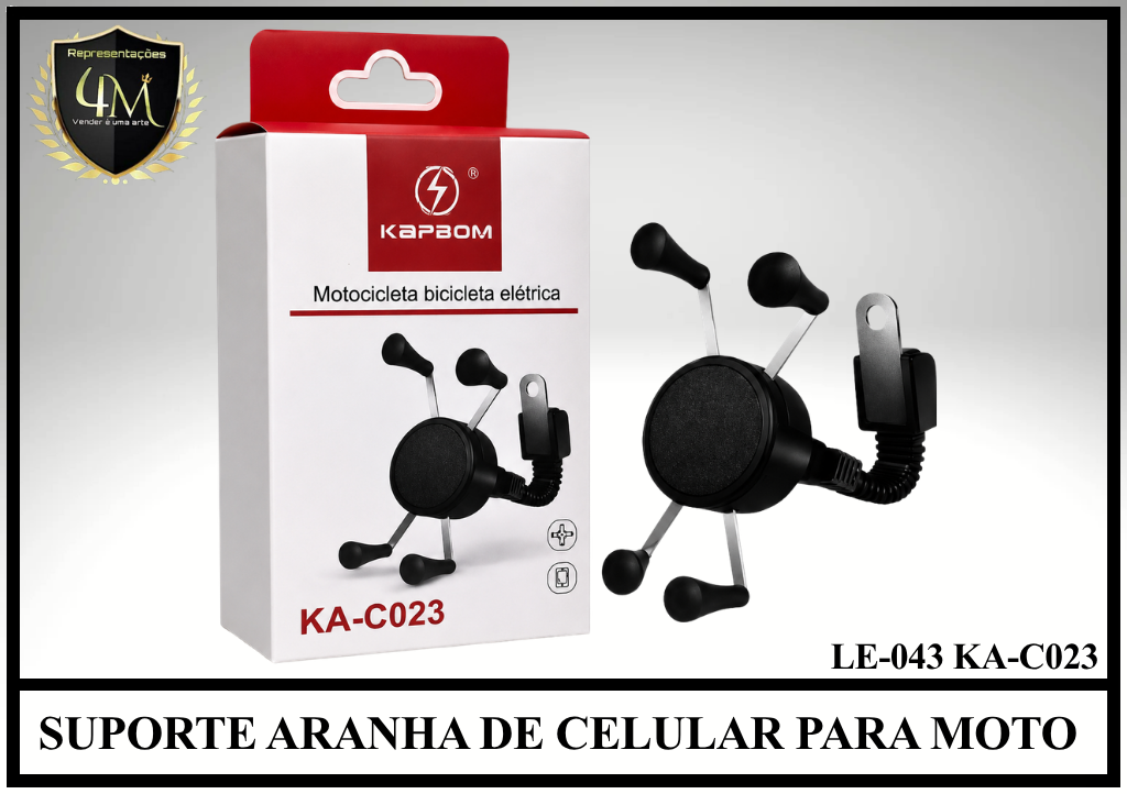 SU 96 SUPORTE ARANHA  DE CELULAR PARA MOTO LE-043 KA-C023