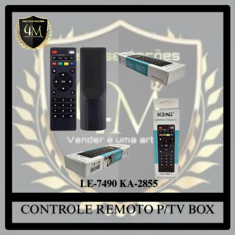 YCRTVB 02 CONTROLE REMOTO P/TV BOX LE-7490 KA-2855
