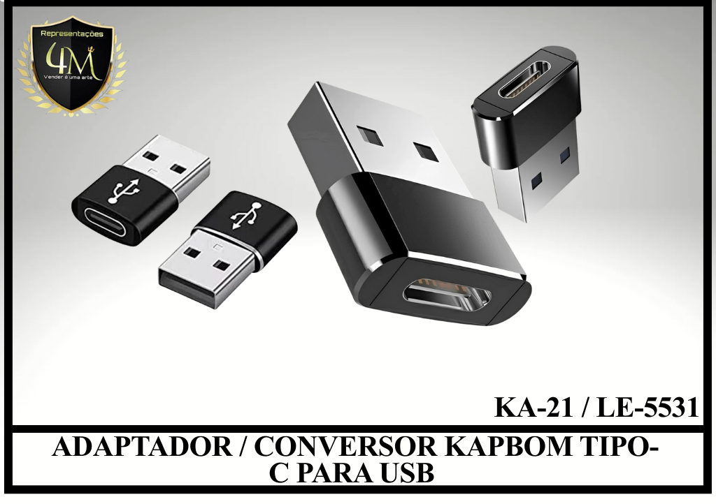 DAP 04 ADAPTADOR / CONVERSOR KAPBOM TIPO-C PARA USB KA-21 / LE-5531