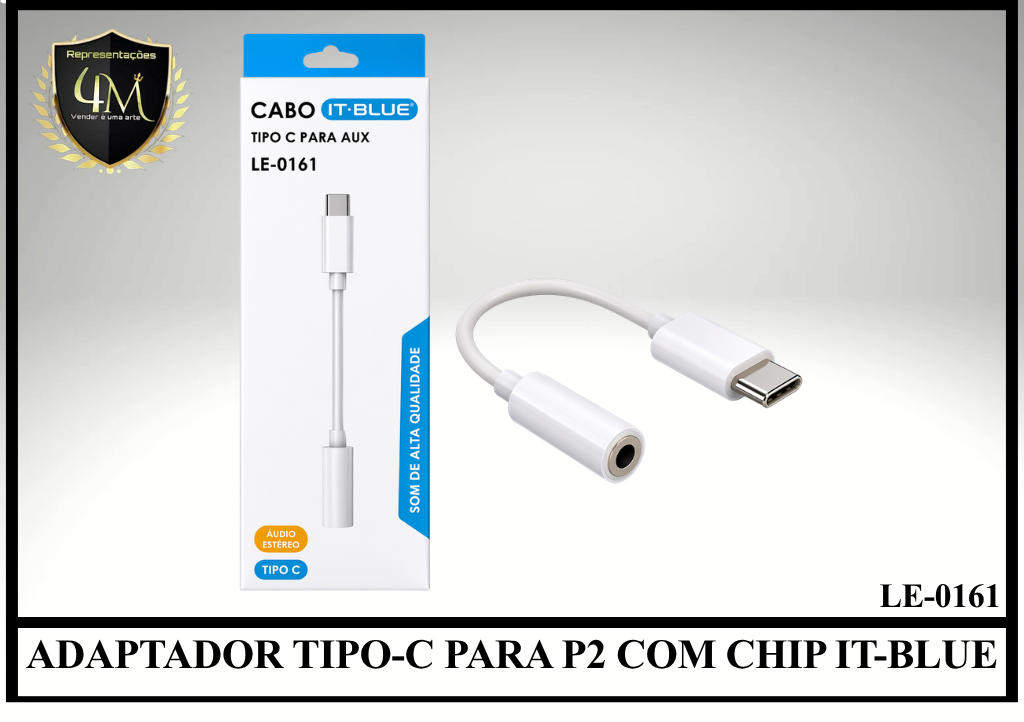 DAP 05 ADAPTADOR TIPO-C PARA P2 COM CHIP IT-BLUE LE-0161