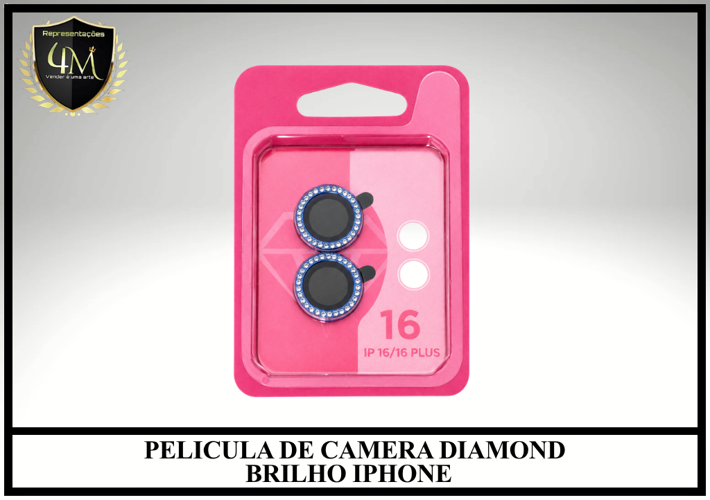 XBLID001 PELICULA DE CAMERA DIAMOND BRILHO IPHONE 16 / 16 PLUS