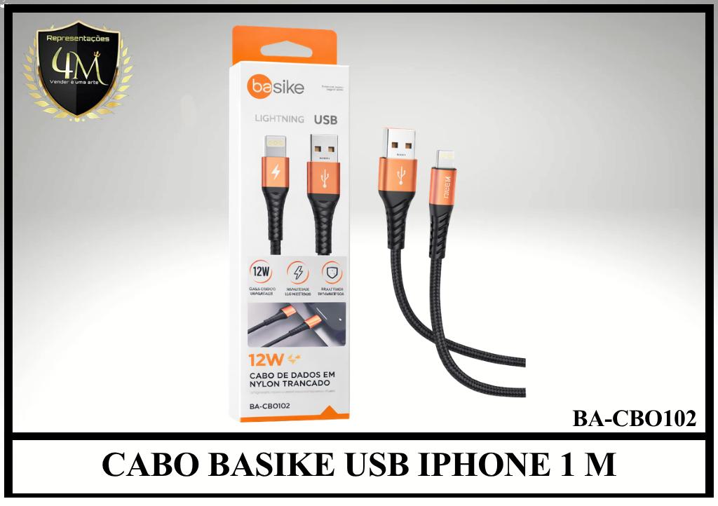 A72 - CABO BASIKE USB IPHONE 1 METRO BA-CBO102