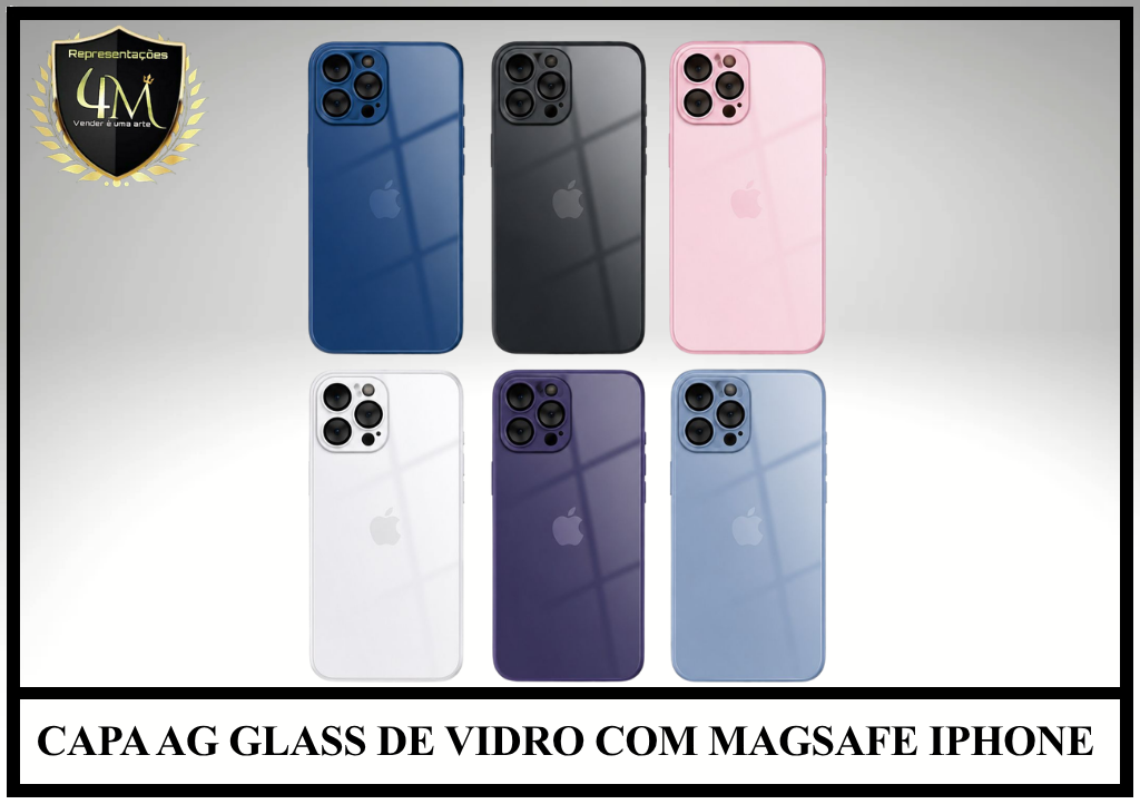 ZAG 09 CAPA AG GLASS DE VIDRO COM MAGSAFE IPHONE 14 PRO