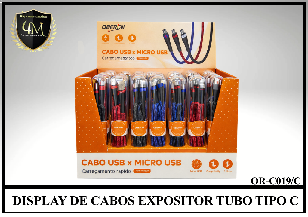 A75 - DISPLAY DE CABOS EXPOSITOR TUBO TIPO C OR-C019/C