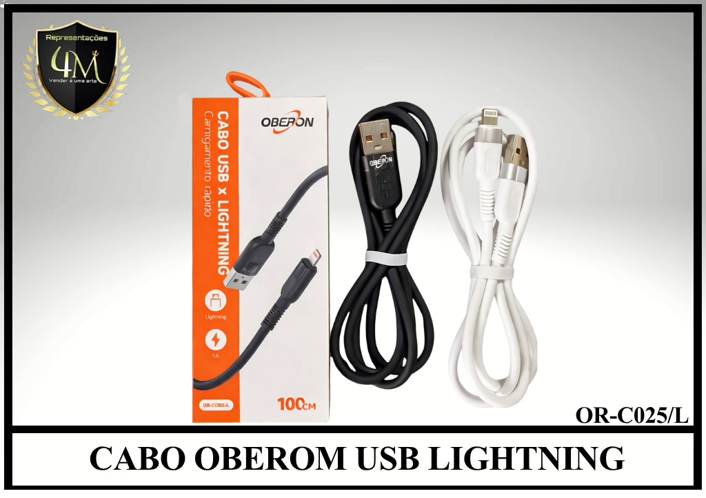A81 - CABO OBEROM USB LIGHTNING  OR-C025/L