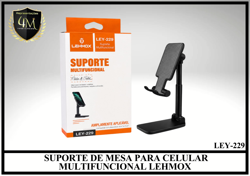 CM 01 SUPORTE DE MESA PARA CELULAR MULTIFUNCIONAL LEHMOX LEY-229