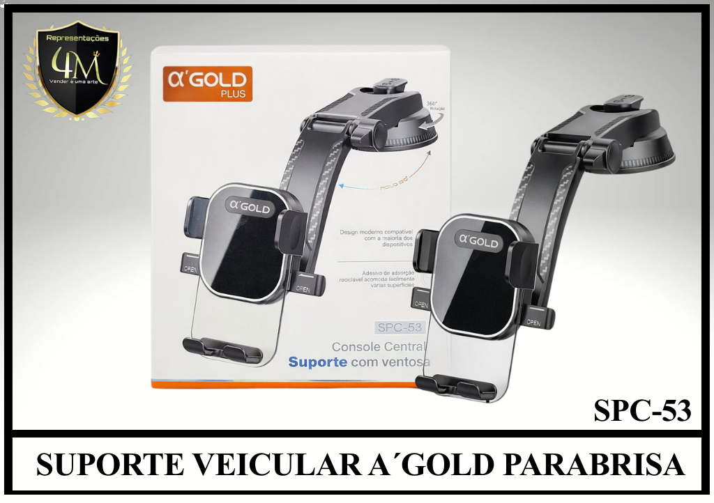 C26 SUPORTE VEICULAR A´GOLD PARABRISA SPC-53
