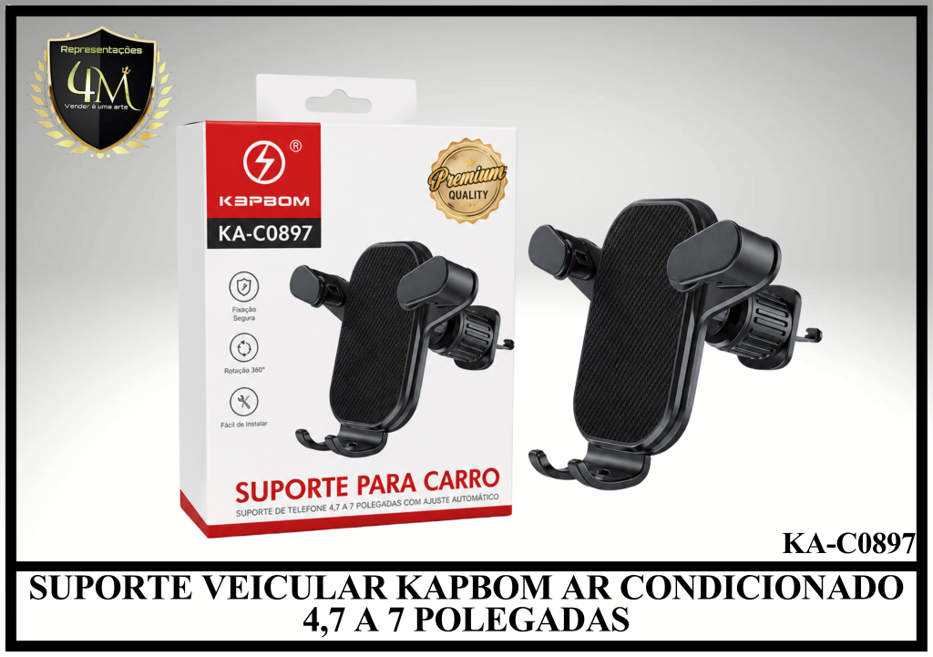 C27 SUPORTE VEICULAR KAPBOM AR CONDICIONADO 4,7 A 7 POLEGADAS KA-C0897