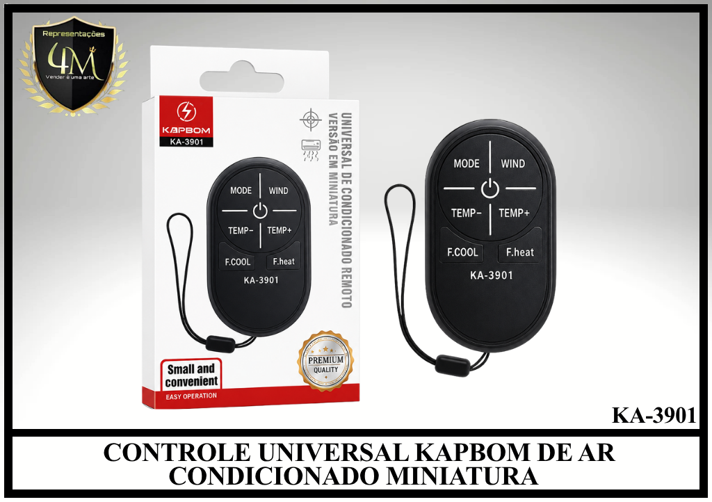 W01 CONTROLE UNIVERSAL KAPBOM DE AR CONDICIONADO MINIATURA KA-3901