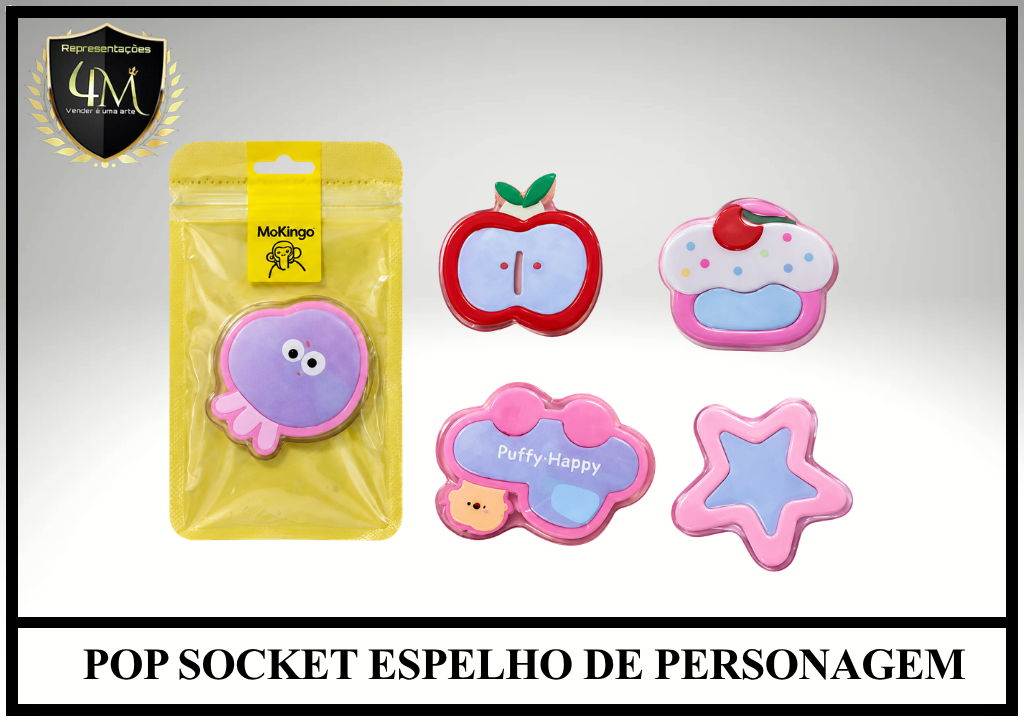 O13 POP SOCKET ESPELHO DE PERSONAGEM