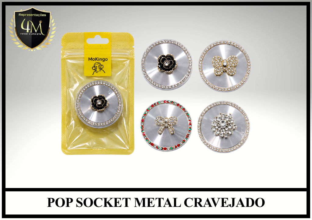 O14 POP SOCKET METAL CRAVEJADO