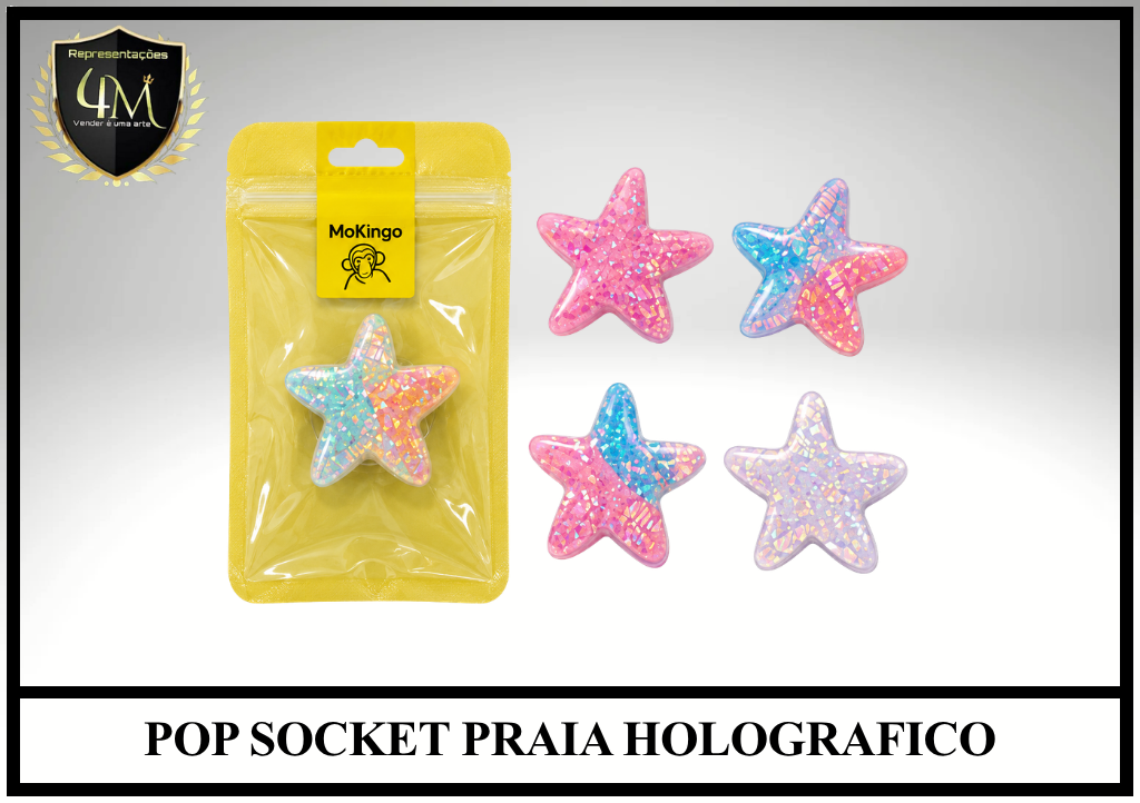 O15 POP SOCKET PRAIA HOLOGRAFICO
