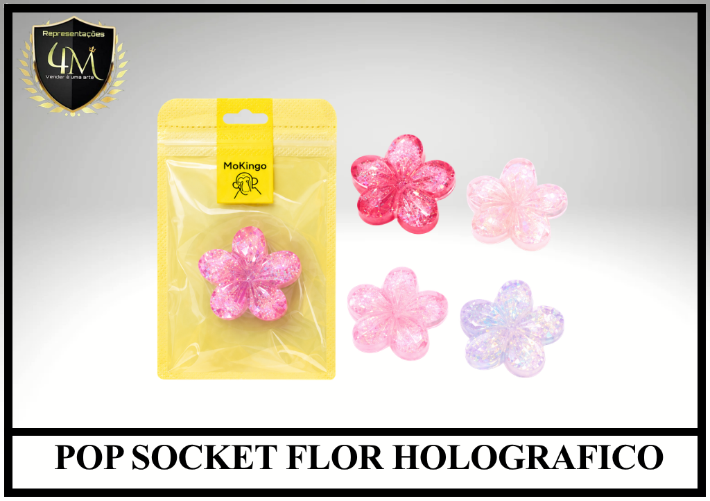 O20 POP SOCKET FLOR HOLOGRAFICO