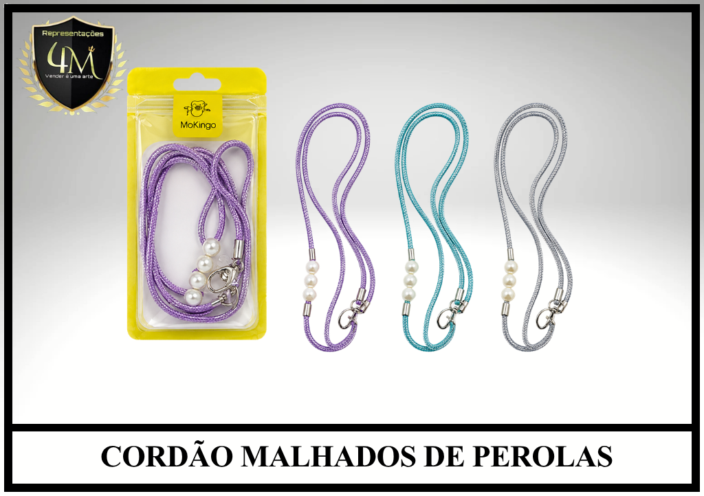 O12 CORDÃO MALHADOS DE PEROLAS