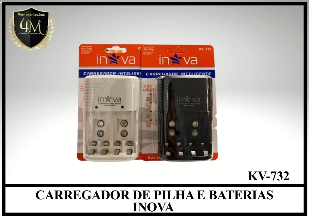 CC01 CARREGADOR DE PILHA E BATERIAS INOVA KV-732