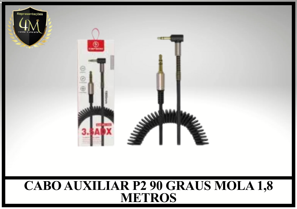 A95 - CABO AUXILIAR P2 90 GRAUS MOLA 1,8 METROS KAP-P2-V22
