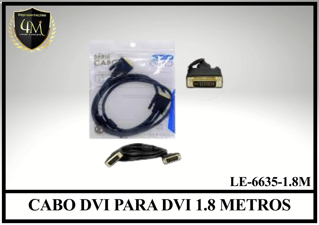 A97 - CABO DVI PARA DVI 1.8 METROS LE-6635-1.8M