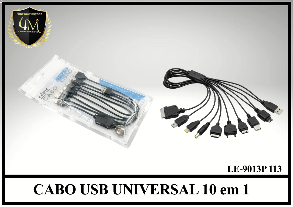 A98 - CABO USB UNIVERSAL 10 em 1  LE-9013P 113
