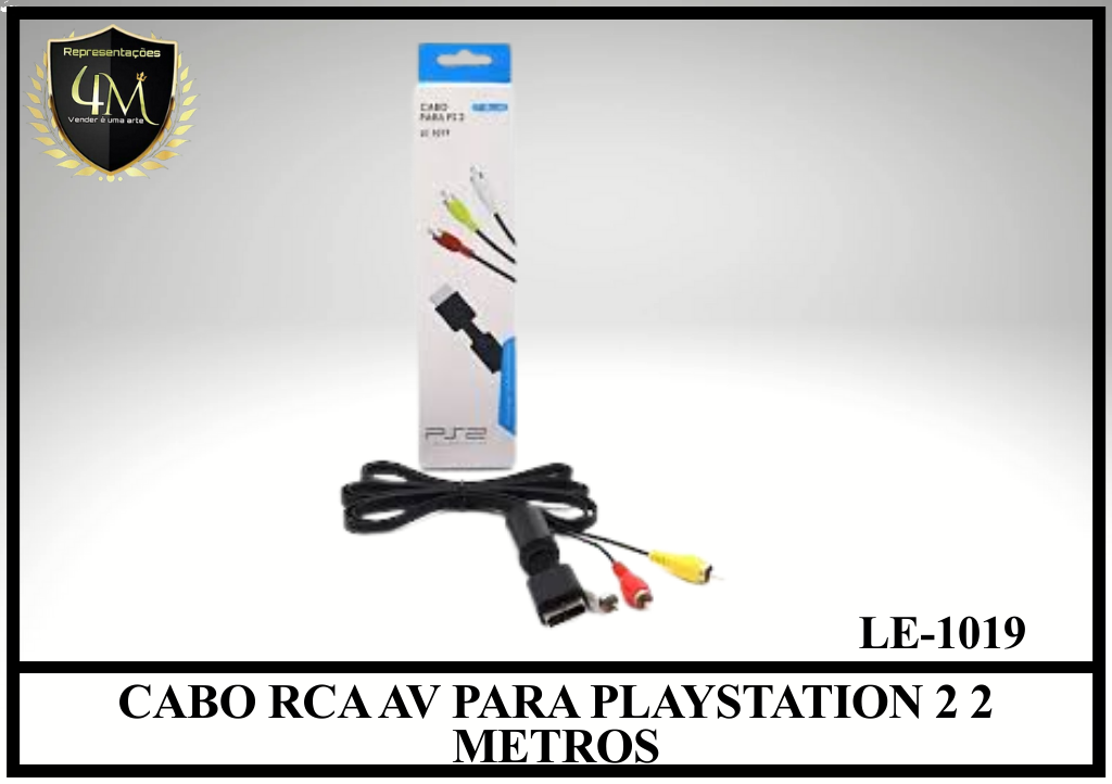 A99 - CABO RCA AV PARA PLAYSTATION 2 2 METROS LE-1019