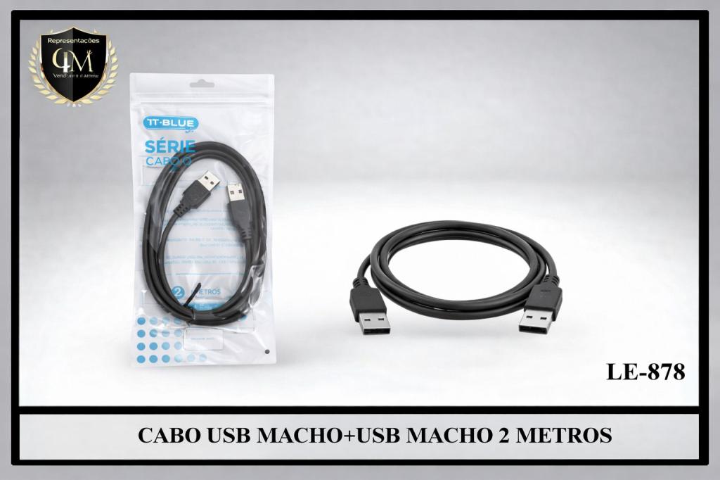 A101- CABO USB MACHO+USB MACHO 2 METROS LE-878 / NU-02