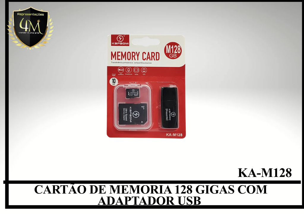 CM 07 CARTÃO DE MEMORIA 128 GIGAS CLASSE 10 KA-M128
