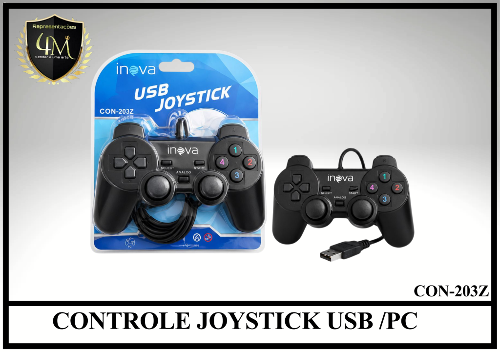 CO 06 CONTROLE JOYSTICK USB /PC CON-203Z