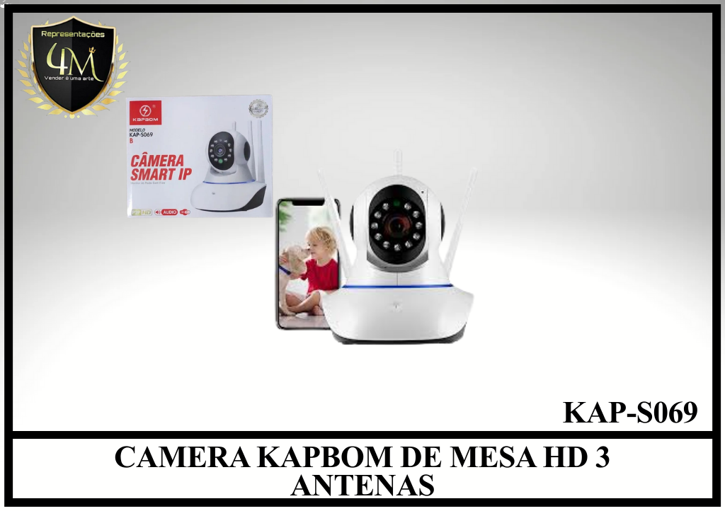 CAM 02 CAMERA KAPBOM DE MESA HD 3 ANTENAS KAP-S069