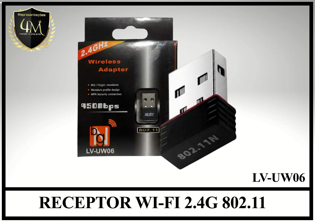 DAP 08 RECEPTOR WI-FI 2.4G 802.11 LV-UW06 / KA-1100