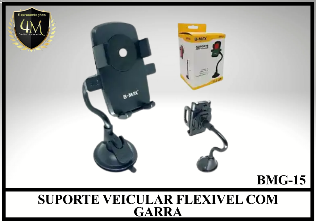 C31 SUPORTE VEICULAR FLEXIVEL COM GARRA BMG-15