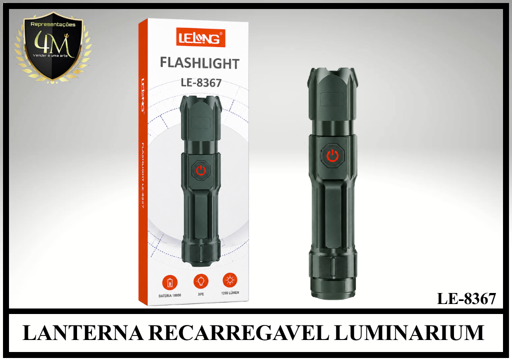 LT 02  LANTERNA RECARREGAVEL LUMINARIUM LE-8367