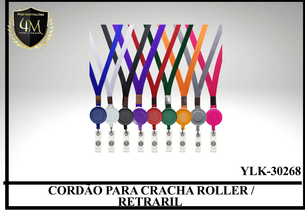 CR01 CORDÃO PARA CRACHA ROLLER / RETRARIL YLK-30268