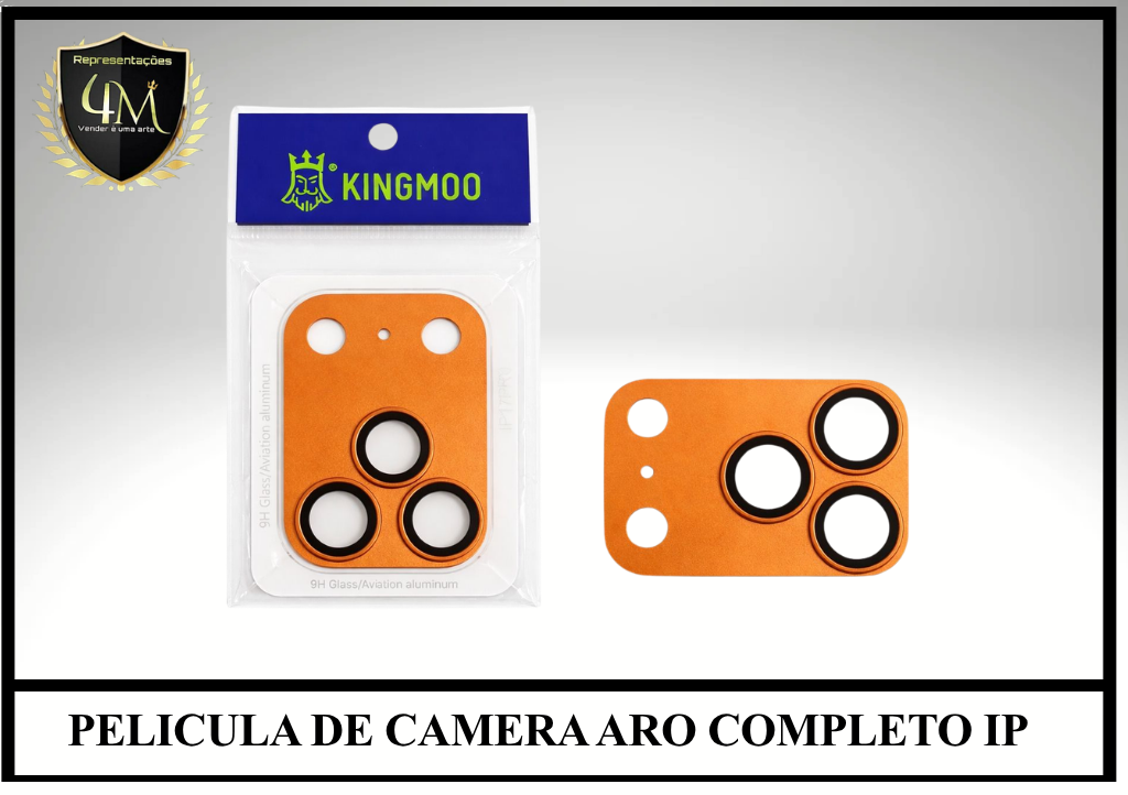 XPCC 01 PELICULA DE CAMERA ARO COMPLETO IPHONE 17 PRO LARANJA