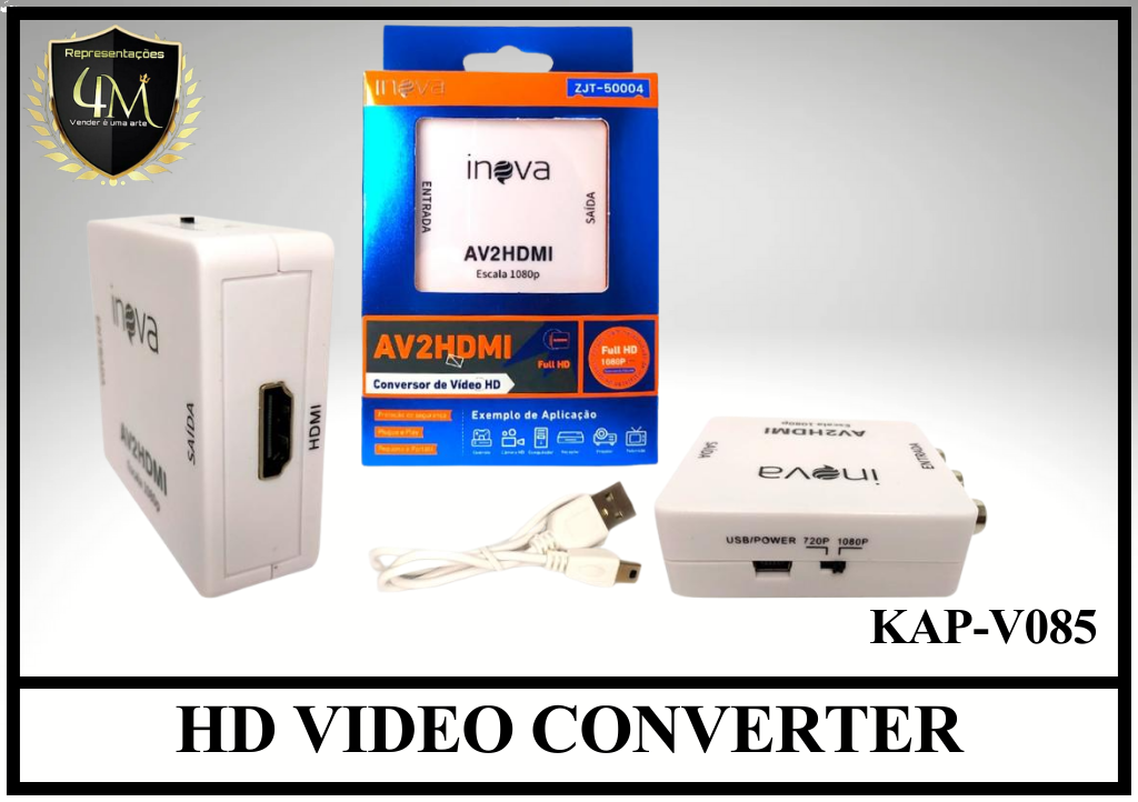 DAP 13 ADAPATDOR AV PARA HDMI FEMEA KAP-V085
