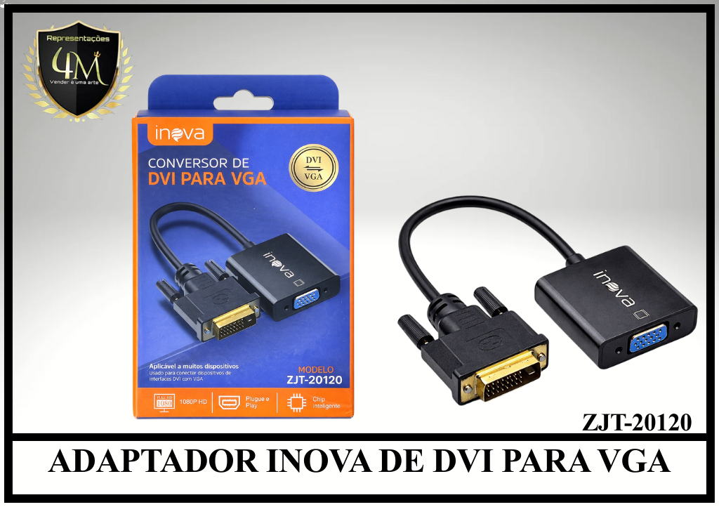 DAP 16 ADAPTADOR INOVA DE DVI PARA VGA ZJT-20120