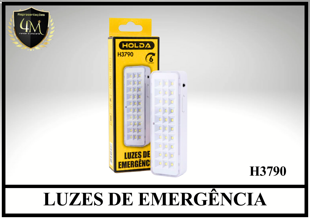 LUM 08 LUZES DE EMERGENCIA HOLDA 30 LEDS 3W H3790