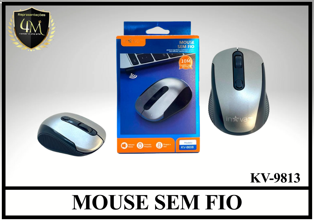 MO 06 - MOUSE SEM FIO INOVA 10M KV-9813