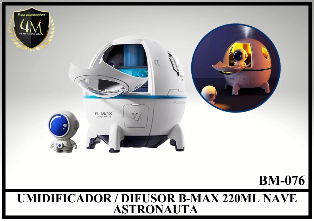 UMI 20 UMIDIFICADOR / DIFUSOR B-MAX 220ML NAVE ASTRONAUTA BM-076