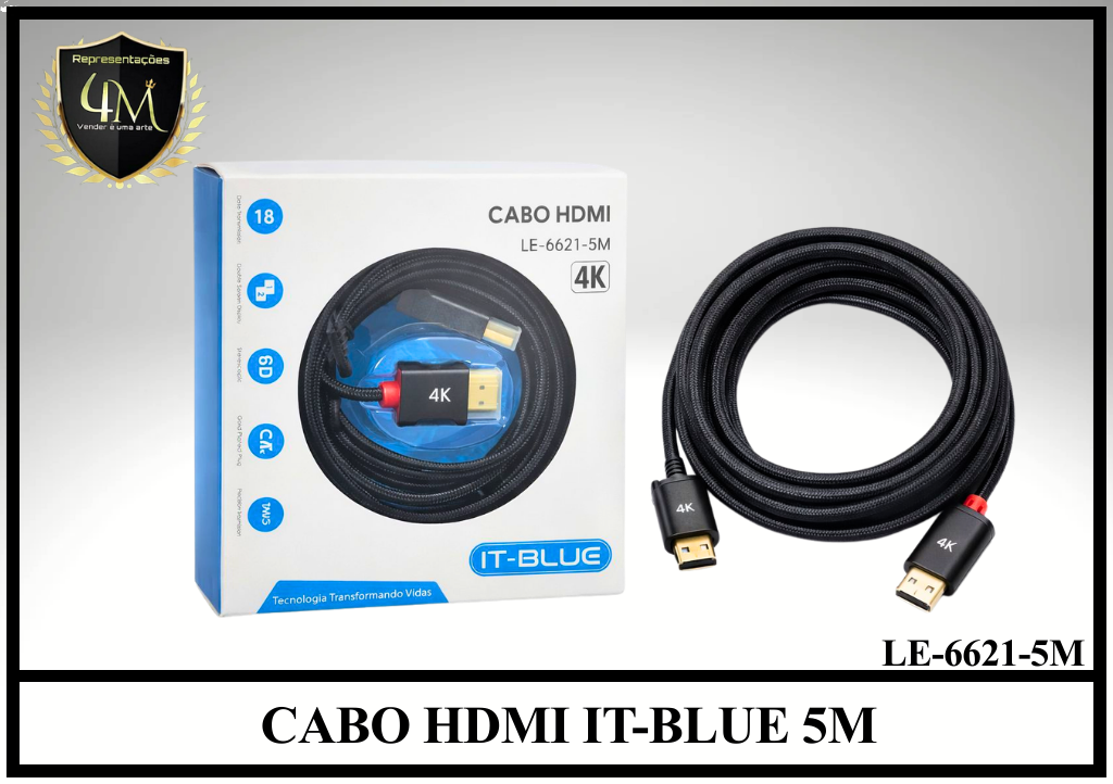 A120 - CABO HDMI IT-BLUE 5M LE-6621-5M