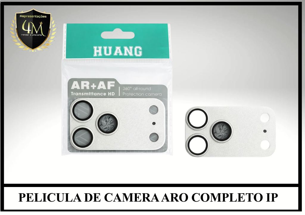 XPCC 05 PELICULA DE CAMERA ARO COMPLETO IPHONE 17 PRO MAX BRANCA/ PRATA