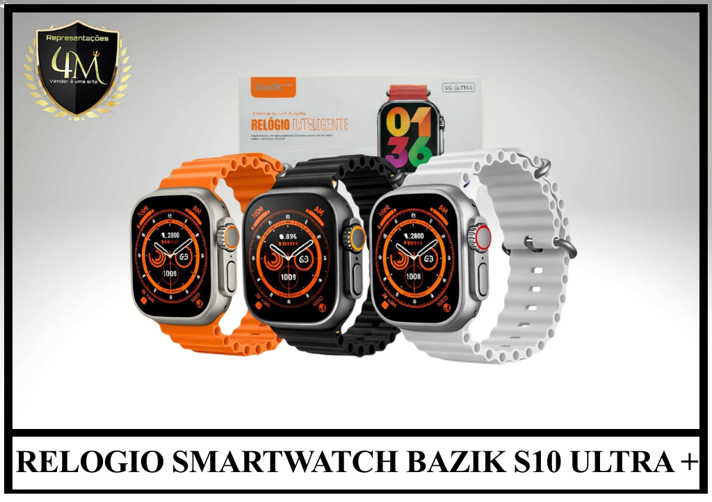 REL 01 RELOGIO SMARTWATCH BAZIK S10 ULTRA +