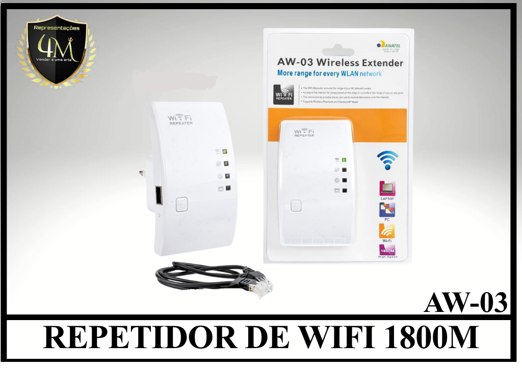 RPT 01 REPETIDOR DE WIFI 1800M AW-03