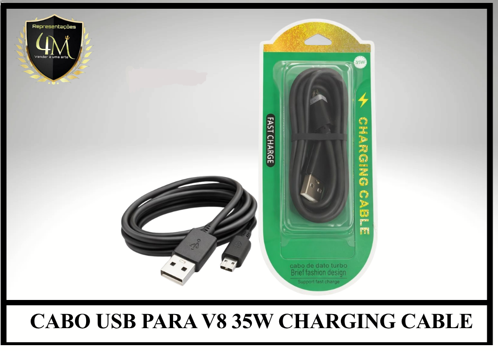 A147 - CABO USB PARA V8 35W CHARGING CABLE ( SEM MARCA )