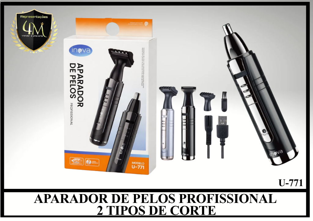 BAB 06 APARADOR DE PELOS PROFISSIONAL 2 TIPOS DE CORTE U-771