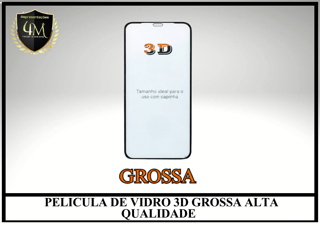 XPVGA 0200 PELICULA DE VIDRO 3D GROSSA ALTA QUALIDADA XIAOMI REDMI 15
