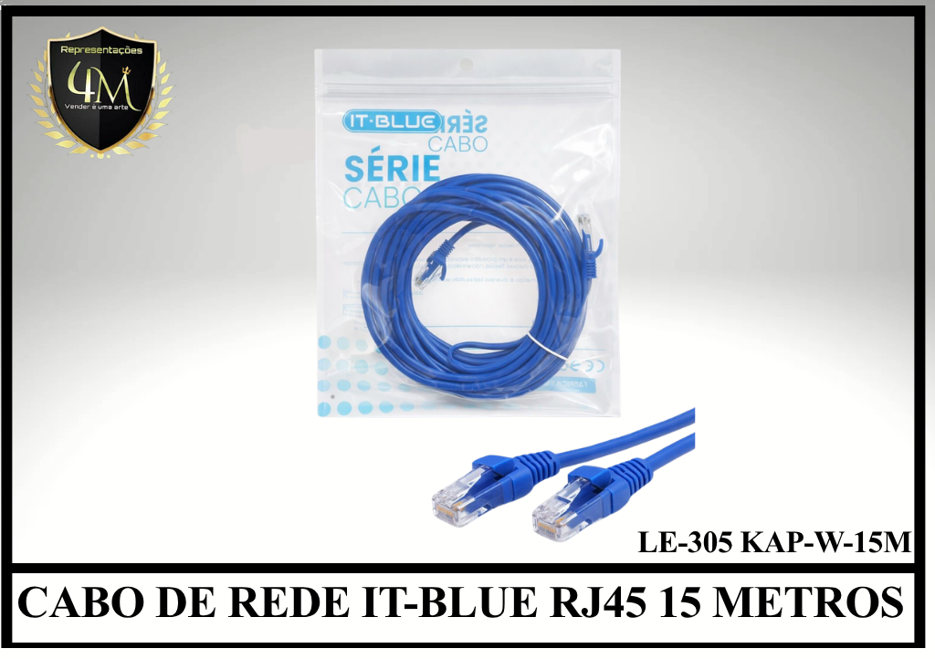 A153 - CABO DE REDE IT-BLUE RJ45 15 METROS LE-305 KAP-W-15M