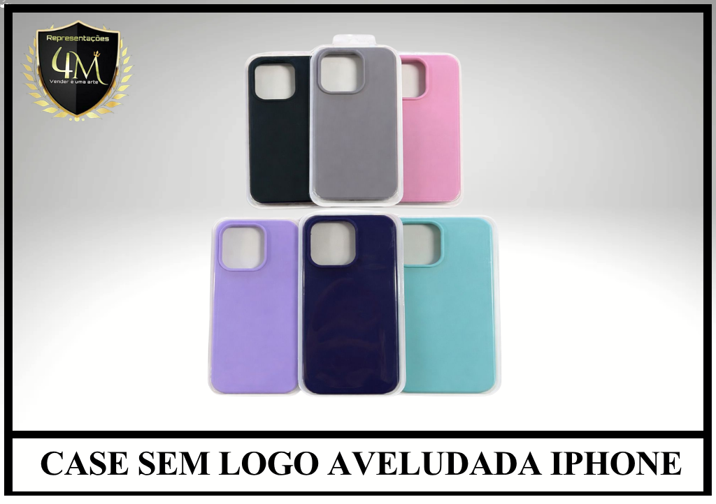 YL011 CASE SEM LOGO AVELUDADA IPHONE 15 PRO SEM LOGO