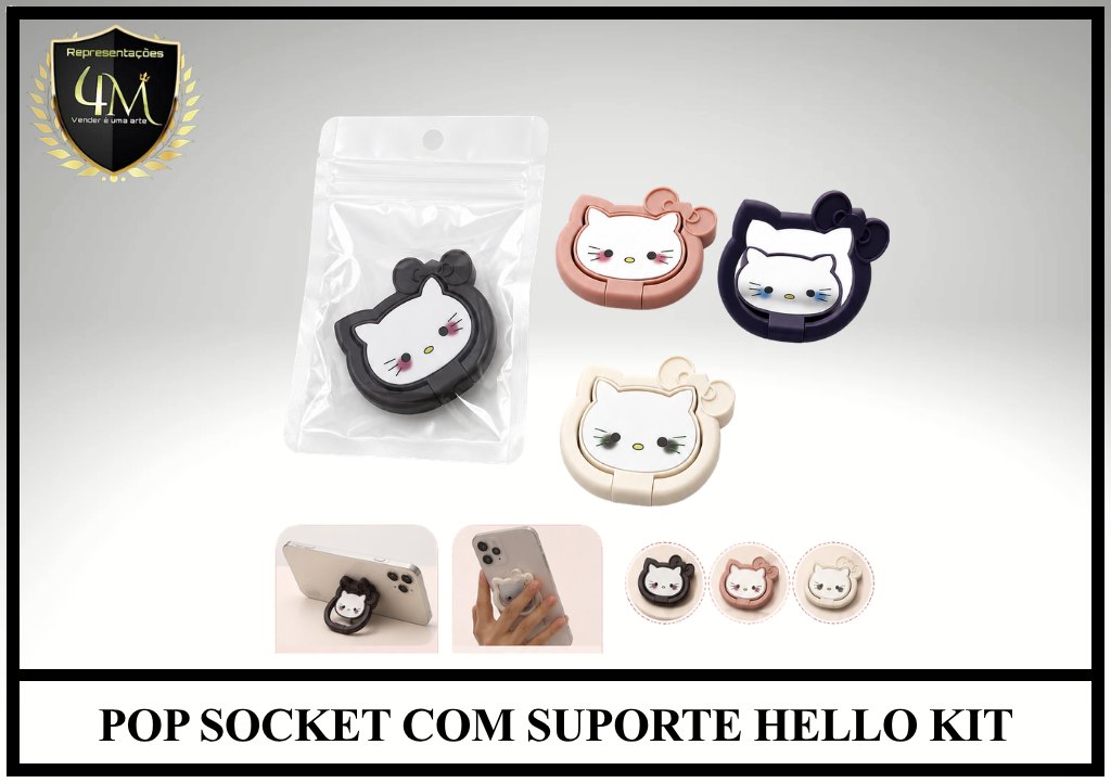 O23 POP SOCKET COM SUPORTE HELLO KIT