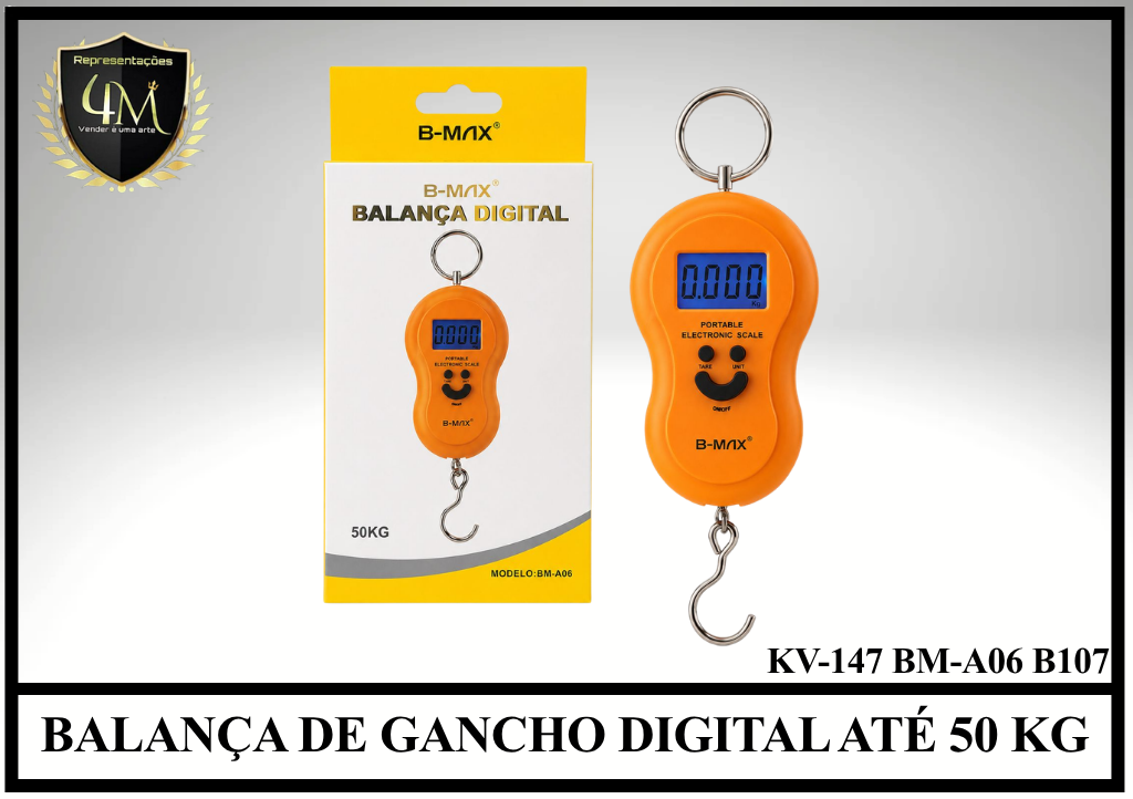 BAL 03 BALANÇA DE GANCHO DIGITAL ATÉ 50 KG KV-147 BM-A06 B107
